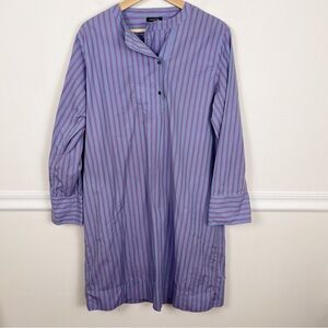 Soeur Purple and Blue Striped Dress